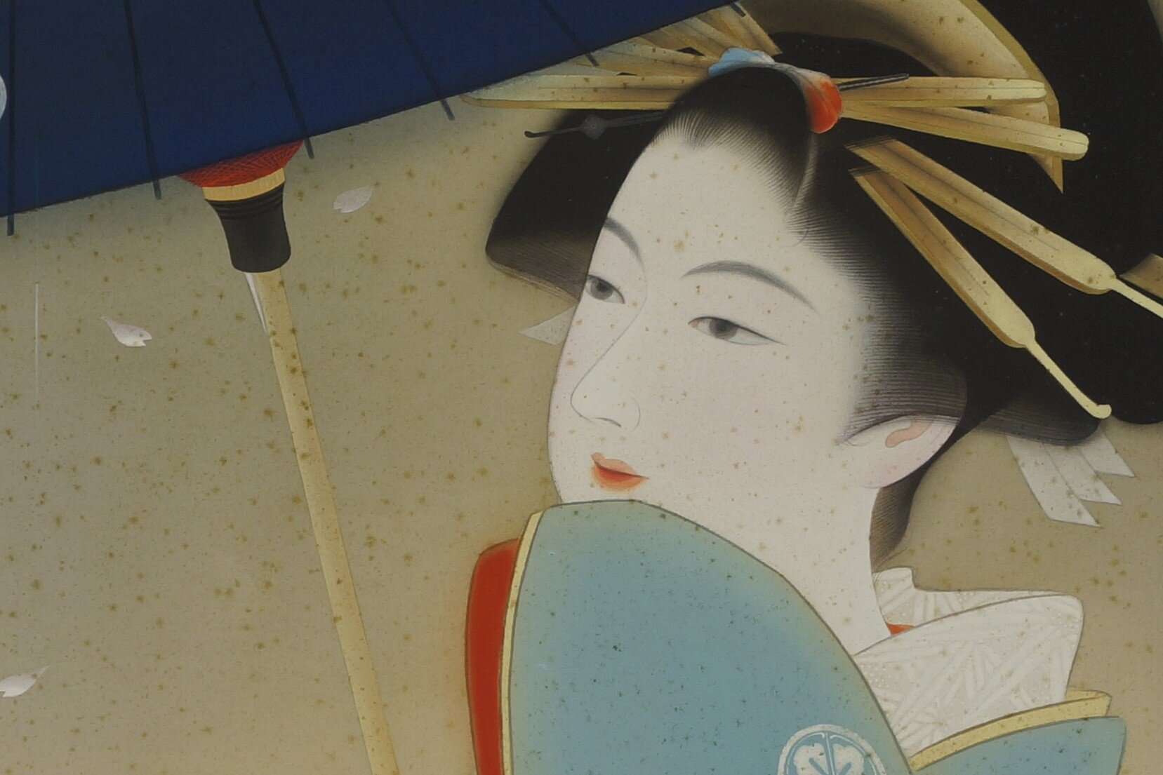Cleaning of Nihon-ga (Japanese-style painting) with enzyme

