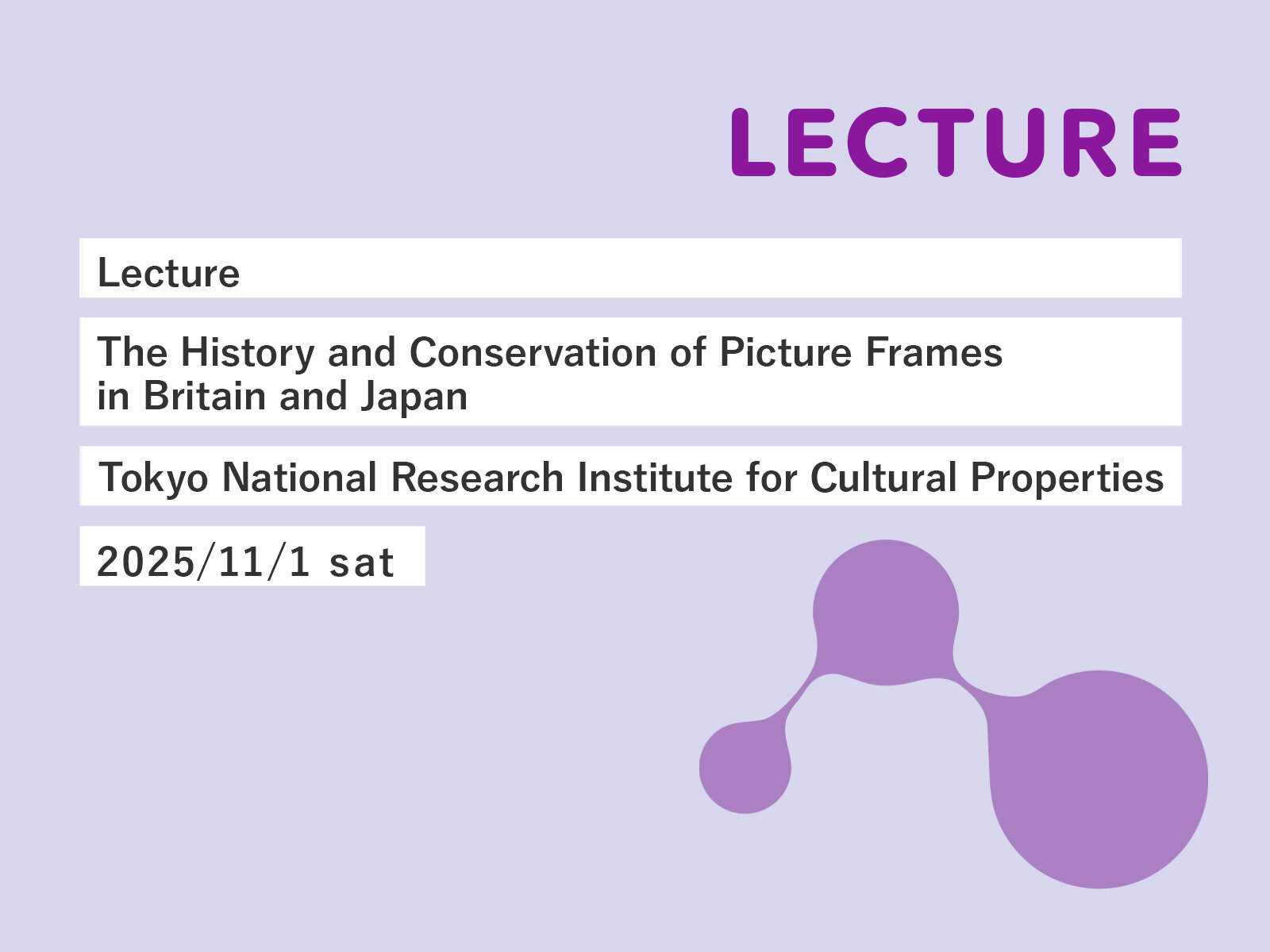 Lecture | The History and Conservation of Picture Frames in Britain and Japan


