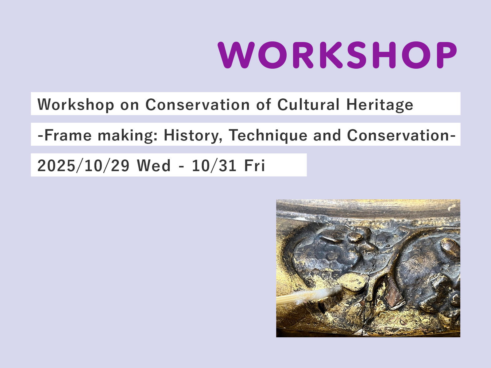 - History, Technique and Conservation of Picture Frames -